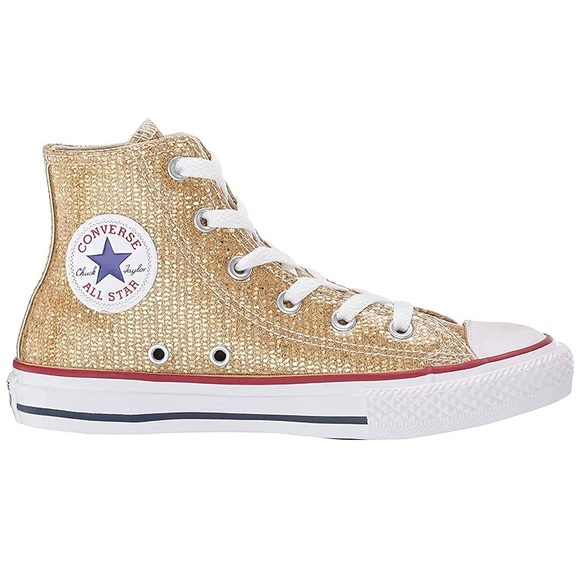converse gold glitter sneakers